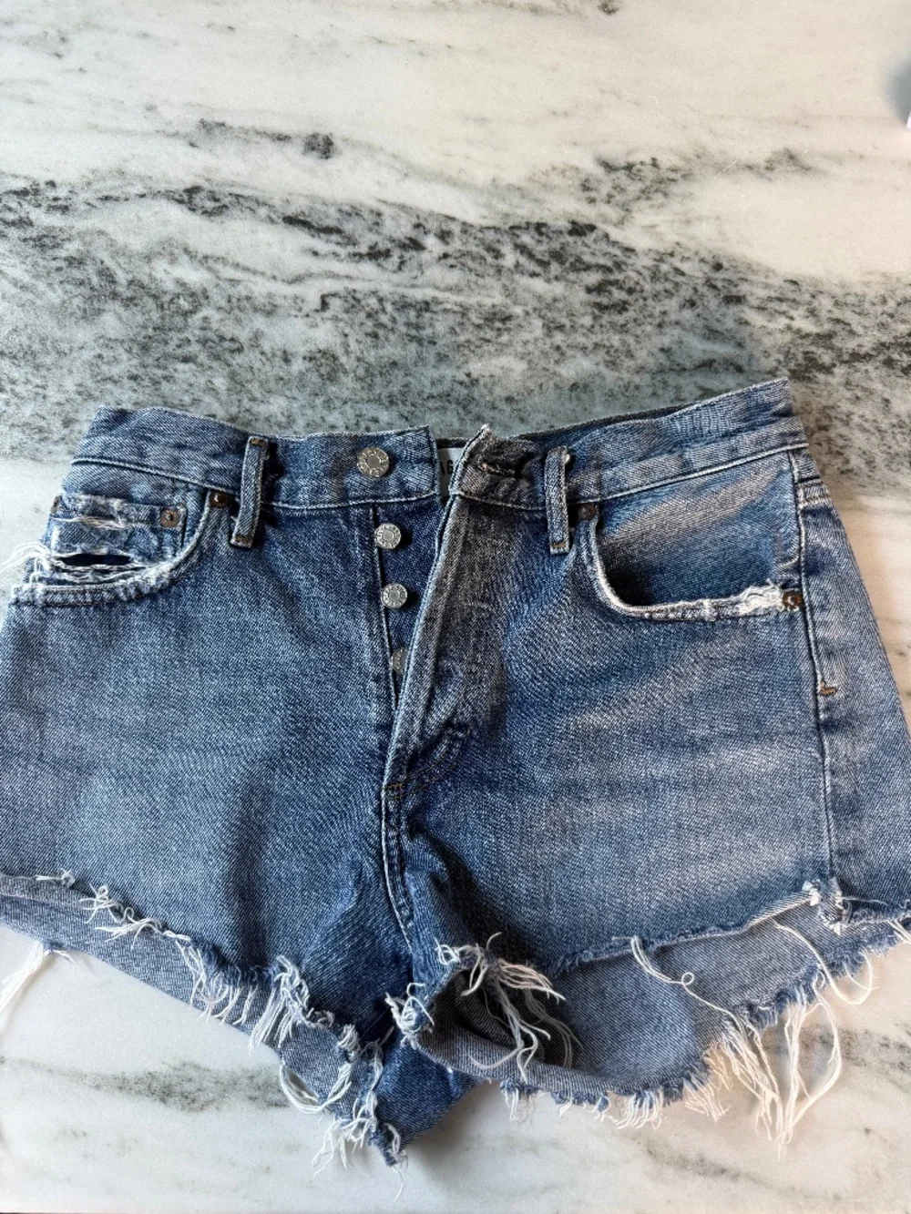 AGOLDE Parker denim shorts